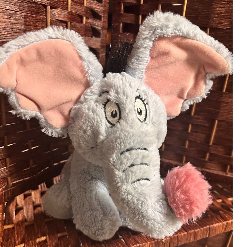 Aurora‎ Dr Seuss Horton Elephant Plush Toy Pink Trunk Ears